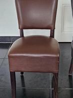tafelstoelen kunstleer 10 keer, ook per 2 stuks te koop, Ophalen, Bruin, Zo goed als nieuw, Eén