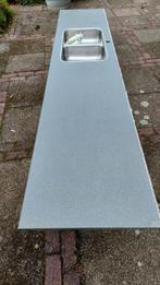 Aanrechtblad met spoelbak - 290x60 cm, Ophalen, Gebruikt, 200 cm of meer, Minder dan 100 cm