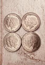 Guldens met dubbele kop 4 stuks, Postzegels en Munten, Munten | Nederland, Ophalen of Verzenden, Koningin Juliana, 1 gulden
