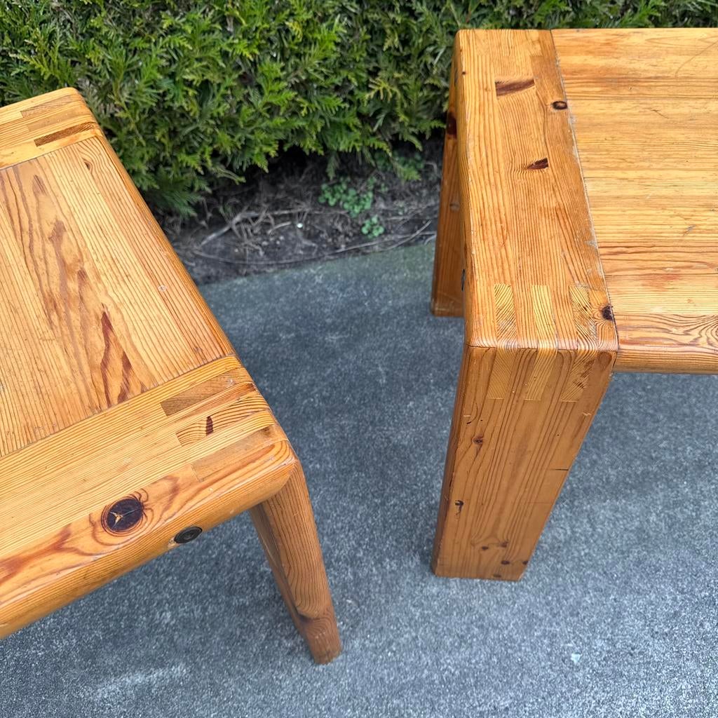 Setje grenen bijzettafels, Antiek en Kunst, Antiek | Meubels | Stoelen en Banken, Ophalen of Verzenden
