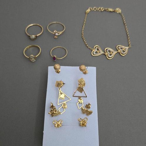 Goud sieraden 18k {750}, Antiek en Kunst, Antiek | Goud en Zilver, Goud, Ophalen
