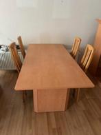 eethoektafel + 4 stoelen, Ophalen, Gebruikt, 50 tot 100 cm, 150 tot 200 cm