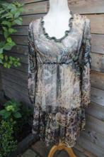Jurk groen/ bruin Etoile du Monde mt 1( S) transparant Vaste, Kleding | Dames, Jurken, Ophalen of Verzenden, Zo goed als nieuw
