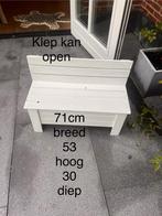Witte Bankje (kind) met Opbergruimte, Antiek en Kunst, Antiek | Meubels | Stoelen en Banken, Ophalen