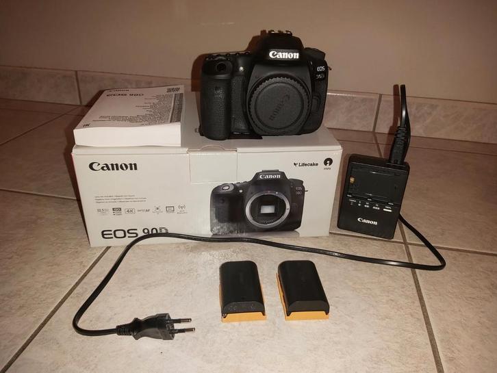Canon 90D + 2 batterijen en lader (nieuwstaat), Audio, Tv en Foto, Fotocamera's Digitaal, Zo goed als nieuw, Spiegelreflex, Canon