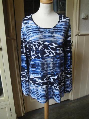 GERRY WEBER Blauw/witte top/shirt maat 48 beschikbaar voor biedingen