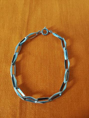 Prachtige zilveren vintage schakelarmband beschikbaar voor biedingen