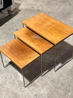 Brabantia vintage bijzettafel nest set retro, Minder dan 55 cm, Gebruikt, Metaal of Aluminium, Vintage