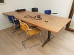 Prachtige vergader/werktafel - 60s - teak - 240x110, Ophalen, Gebruikt, Bureau