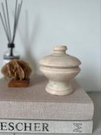 Alabasten pot met deksel vintage woondecoratie, Huis en Inrichting, Woonaccessoires | Overige, Pot met deksel, Gebruikt, Ophalen of Verzenden