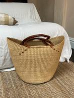 Afrikaanse markt mand, Huis en Inrichting, Woonaccessoires | Schalen en Manden, Ophalen of Verzenden, Rond, Riet