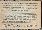 Captain Grant Cigarettes Plaatjes, Ophalen of Verzenden, Gebruikt, Gebruiksvoorwerp