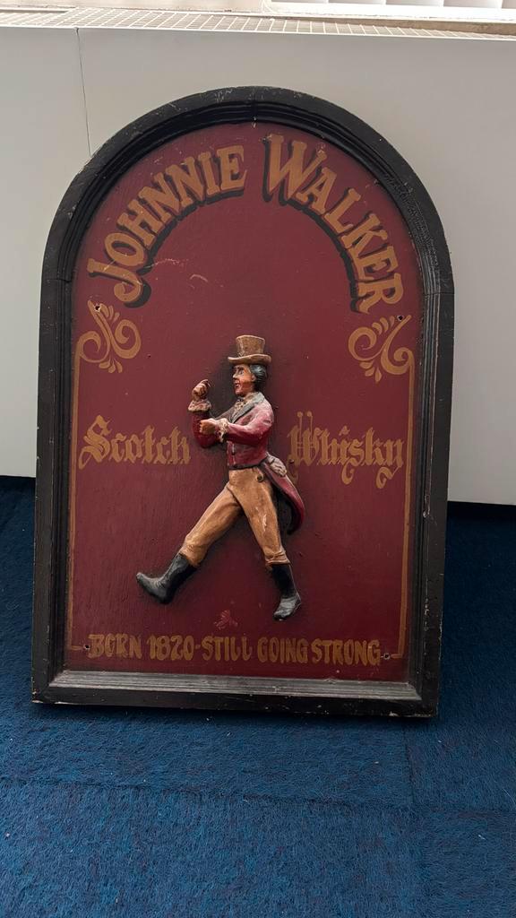 Johnnie Walker Whisky Reclamebord, Verzamelen, Efteling, Gebruikt, Gebruiksvoorwerp, Ophalen