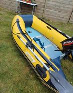 Rubberboot met buitenboordmotor, Watersport en Boten, Kano's, Ophalen of Verzenden, Zo goed als nieuw, Twee personen, Overige typen