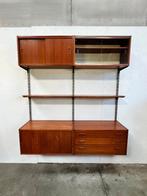 Vintage Teak Wandmeubel / Modulair Wandsysteem, 1960's, Ophalen, Gebruikt, 200 cm of meer, 150 tot 200 cm