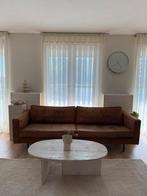 WOOOD bank eco leder cognac., Huis en Inrichting, Banken | Bankstellen, Ophalen, Tweepersoons, 75 tot 100 cm, Zo goed als nieuw