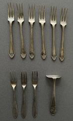 Gebaksvorkjes Zilverstad 90 en EPNS & schuifje GN Gero 90, Antiek en Kunst, Ophalen of Verzenden