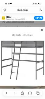 IKEA Tuffing Hoogslaper + Matras, Ophalen, 85 tot 100 cm, Zo goed als nieuw, Hoogslaper of Stapelbed
