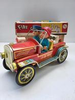 Blikken firechief op batterijen, type mf699, Antiek en Kunst, Antiek | Speelgoed, Ophalen of Verzenden