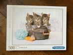 Clementoni puzzel: Kittens in Soap, 500 stukjes NIEUW, Nieuw, Ophalen of Verzenden, 500 t/m 1500 stukjes, Legpuzzel