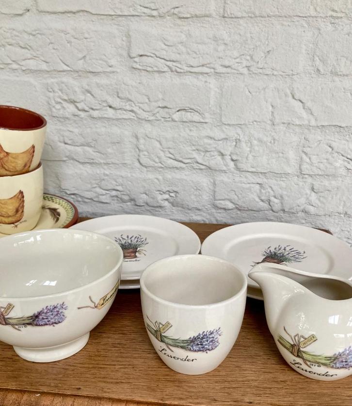 Jet ter Steege serviesonderdelen, lavendel en kinderen, Huis en Inrichting, Keuken | Servies, Zo goed als nieuw, Overige typen