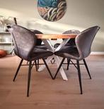 Eettafel mangohout rond 120 cm, Huis en Inrichting, Tafels | Eettafels, Rond, Ophalen of Verzenden, Zo goed als nieuw, Vier personen