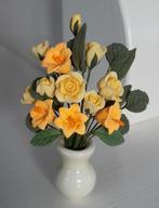 Miniatuur vaasje met klei bloemen 1:12, Ophalen of Verzenden, Zo goed als nieuw, Decoratie