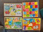 Houten puzzels, Kinderen en Baby's, Speelgoed | Kinderpuzzels, Ophalen of Verzenden, Minder dan 10 stukjes, Gebruikt, 6 maanden tot 2 jaar