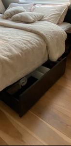 2x bedlade zwart bruin Ikea MALM, Huis en Inrichting, Ophalen, Zo goed als nieuw, 25 tot 50 cm, Minder dan 100 cm