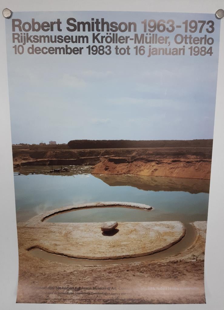 Originele poster Pieter Brattinga Robert Smithson Boymans, Rechthoekig Staand, Ophalen of Verzenden, Zo goed als nieuw, A1 t/m A3