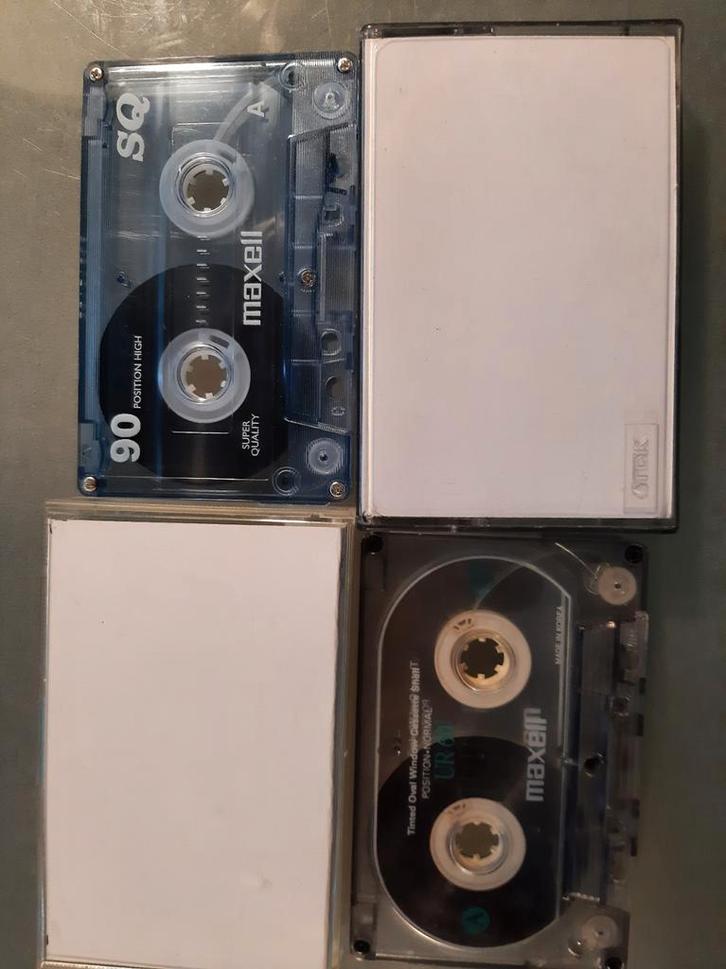 Cassettebandjes Maxell 2 stuks, Cd's en Dvd's, Cassettebandjes, Gebruikt, Origineel, Pop, 2 t/m 25 bandjes, Ophalen