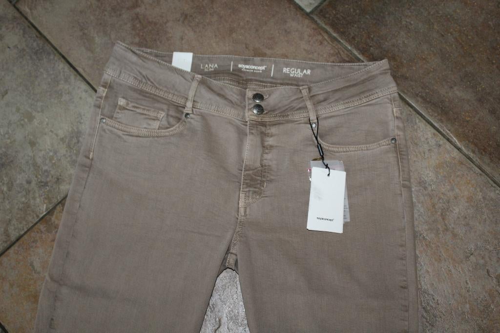 Soyaconcept lana bruine stretch broek mt 42/31 KOOPJE, Bruin, Soyaconcept, ., Maat 42/44 (L)