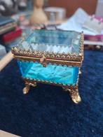 Sieraden kistje Sieradendoosje verguld, Antiek en Kunst, Ophalen