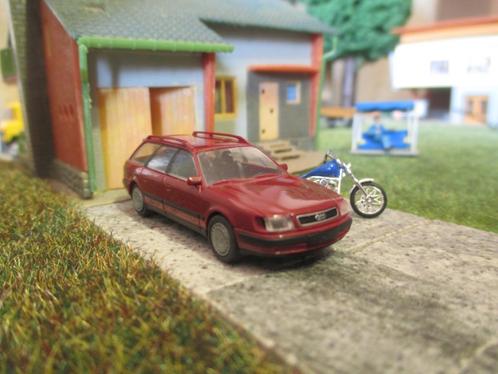 1992 Audi 100 C4 Avant - Rietze metallic-rood, Hobby en Vrije tijd, Modelauto's | 1:87, Gebruikt, Auto, Rietze, Ophalen of Verzenden