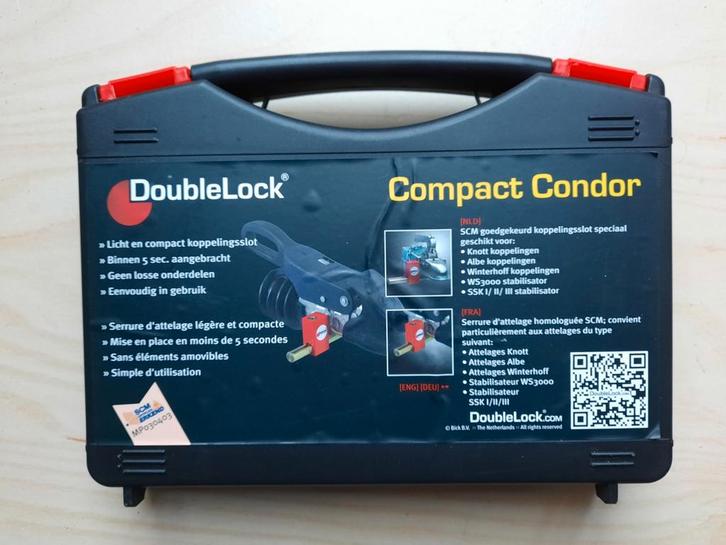 DoubleLock Compact Condor Koppelingslot - Nieuw, Caravans en Kamperen, Caravan accessoires, Nieuw, Ophalen of Verzenden