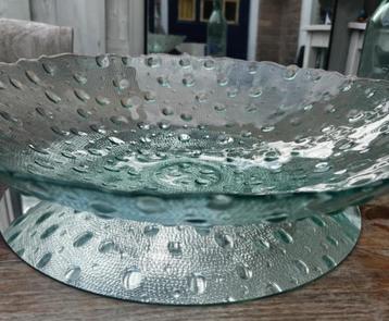 47,5 cm vintage Pavel Panek Sklo Union glazen fruitschaal beschikbaar voor biedingen