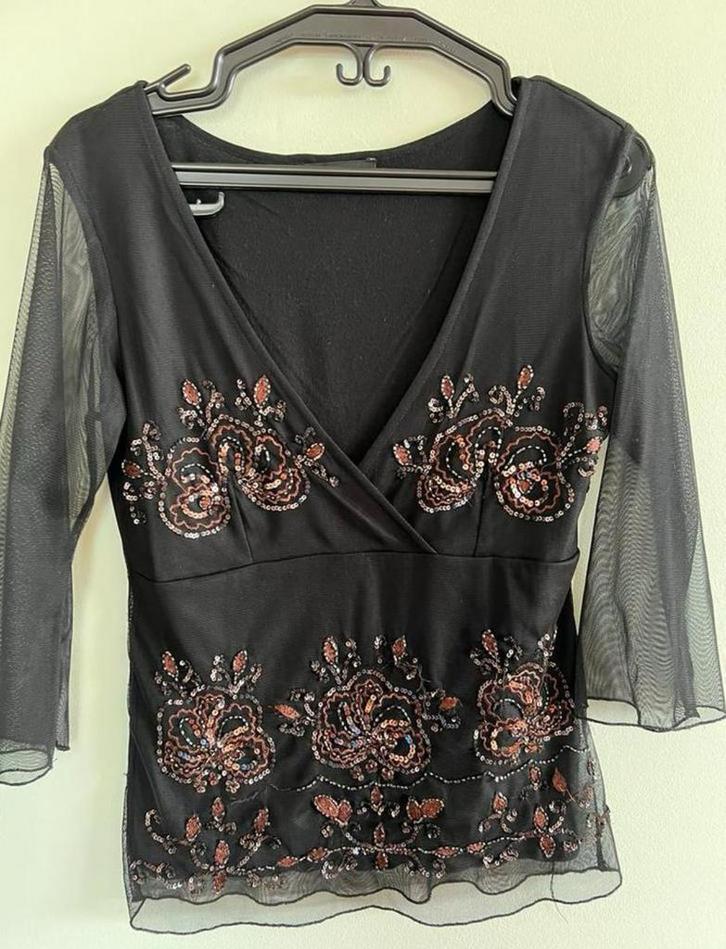 Zwart Vero Moda shirt - Maat S, Kleding | Dames, T-shirts, Zo goed als nieuw, Maat 36 (S), Zwart, Lange mouw, Ophalen of Verzenden