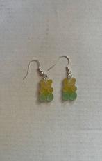 Geel/ Groene “gesuikerde” gummybeertjes oorbellen (nieuw), Ophalen of Verzenden, Nieuw, Geel, Overige materialen