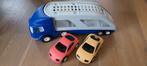Little Tikes truck met oplegger en 2 auto's  zgan., Ophalen of Verzenden, Zo goed als nieuw