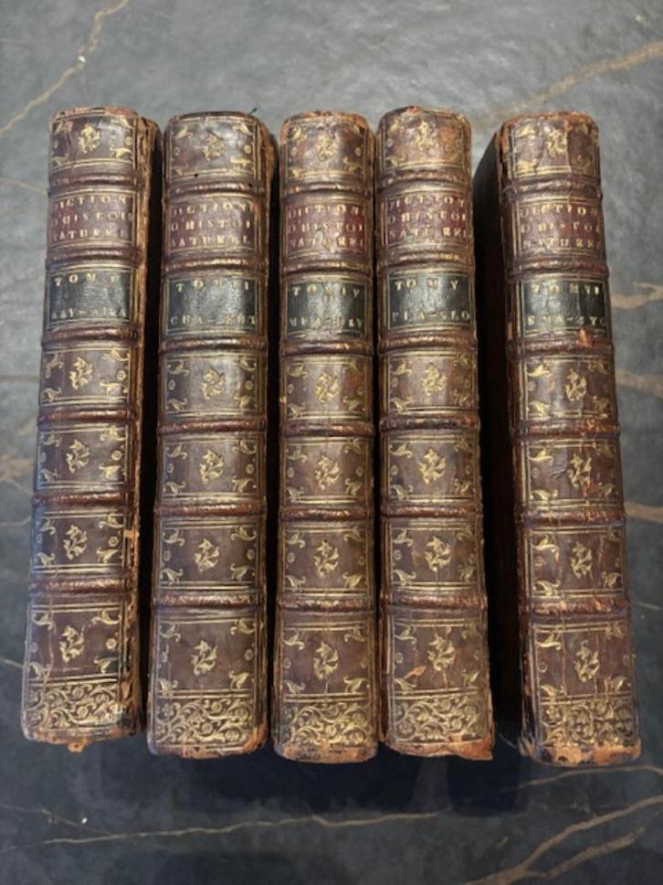 Antieke Decoratieve Boeken Set - 5 dln - 1769, Antiek en Kunst, Antiek | Boeken en Bijbels, Ophalen of Verzenden