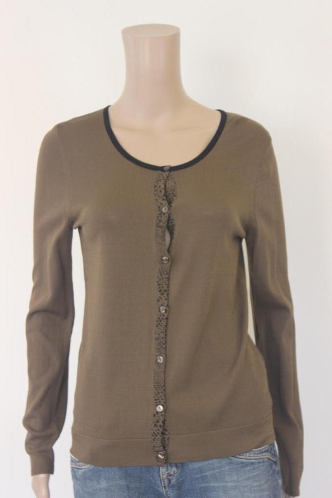 Question? bruin vest maat S, Kleding | Dames, Truien en Vesten, Zo goed als nieuw, Maat 38/40 (M), Bruin, Ophalen of Verzenden