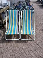 2 Vintage Grand Soleil Strandstoelen, Ophalen of Verzenden, Gebruikt, Metaal, Inklapbaar