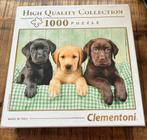 Labrador pups puzzle Clementoni 1000, Ophalen of Verzenden, 500 t/m 1500 stukjes, Zo goed als nieuw