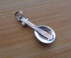 zilveren vintage bedel mandoline [119], Sieraden, Tassen en Uiterlijk, Overige merken, Verzenden, Zo goed als nieuw, 1 bedel