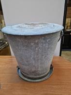 2 delig zinken voeder emmer, Huis en Inrichting, Woonaccessoires | Prullenbakken, Ophalen, Zo goed als nieuw, Minder dan 50 cm