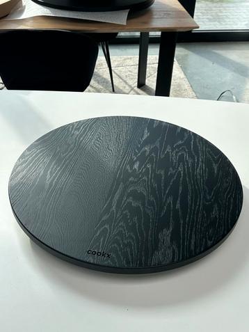 Draaiplateau/ borrelplateau - Eik - Zwart 60 cm beschikbaar voor biedingen