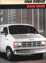 DODGE RAM VANS,  1988, Boeken, Auto's | Folders en Tijdschriften, Ophalen of Verzenden, Zo goed als nieuw, Overige merken