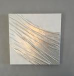 60x60 schilderij wit met parelmoer Nieuw!, Antiek en Kunst, Kunst | Schilderijen | Abstract, Ophalen of Verzenden
