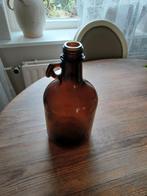 Bruine brocante vintage fles, Ophalen of Verzenden, Zo goed als nieuw