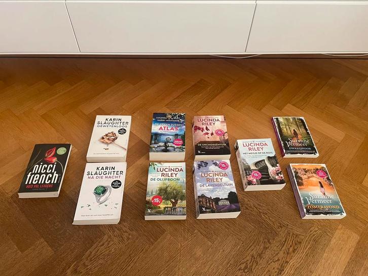 Boeken; Karin Slaughter, Lucinda Riley, Suzanne Vermeer, Boeken, Partijen en Verzamelingen, Zo goed als nieuw, Overige, Ophalen of Verzenden